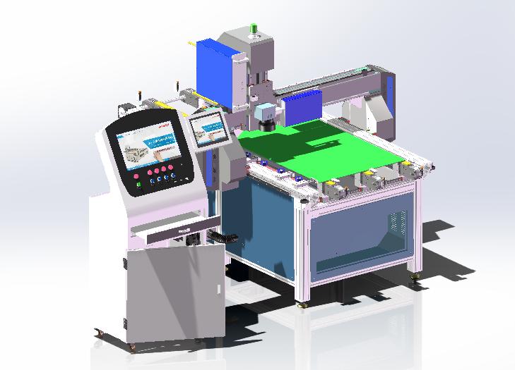Glass laser continuous drilling machine — 3D render
